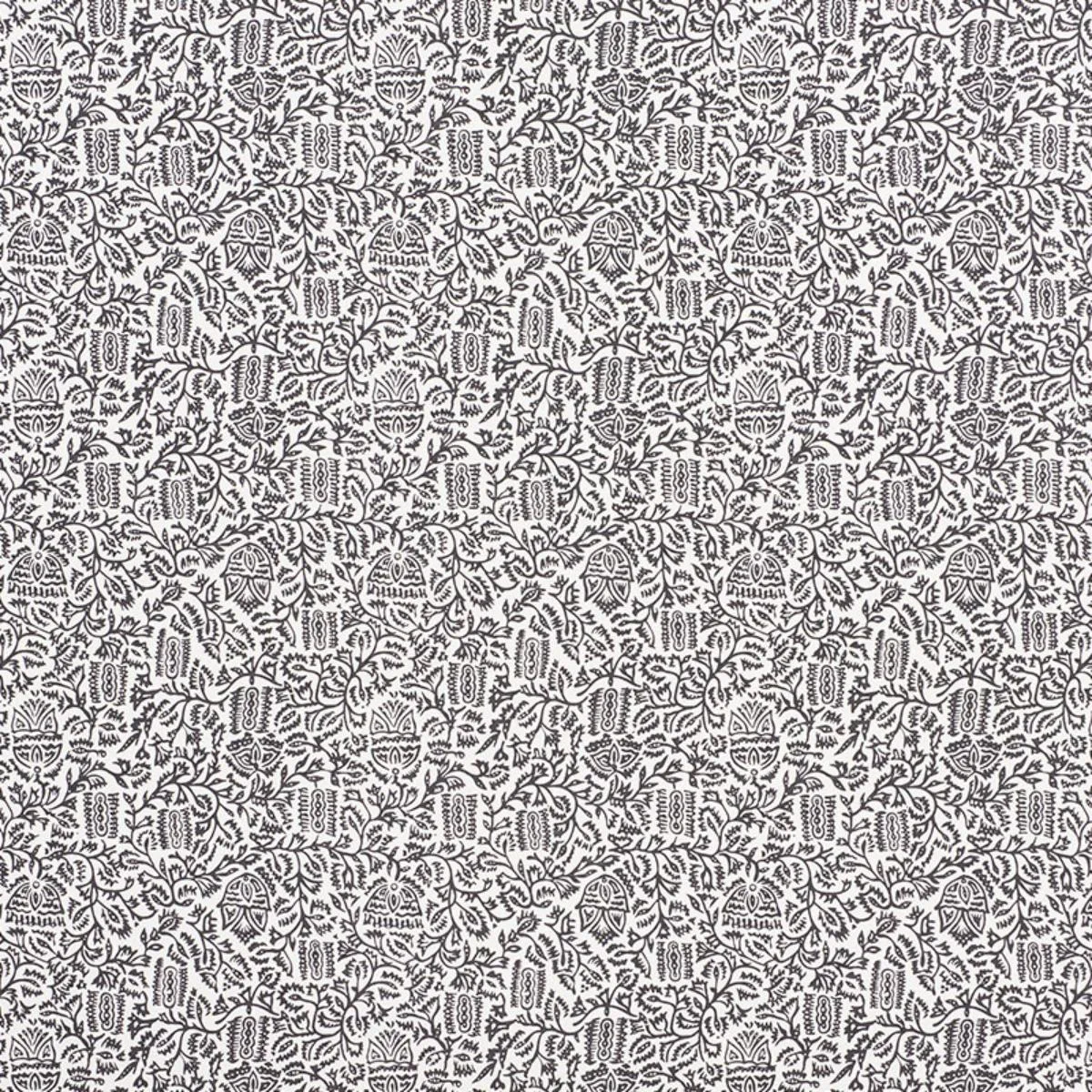 Schumacher 177772 Morris Carbon fabric swatch