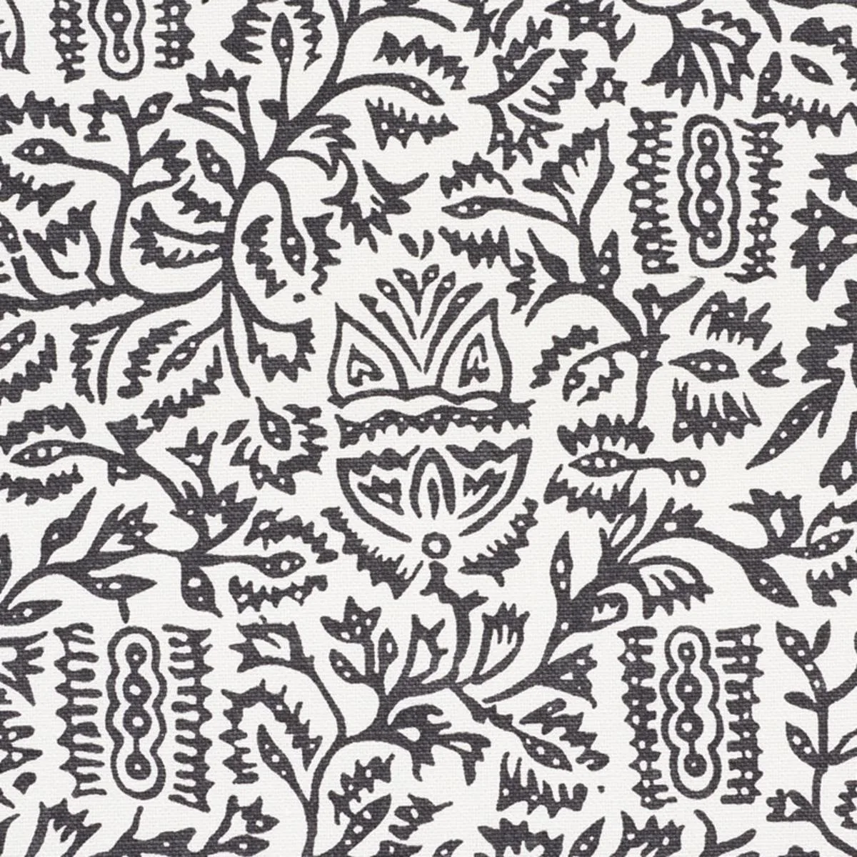 Schumacher 177772 Morris Carbon fabric swatch