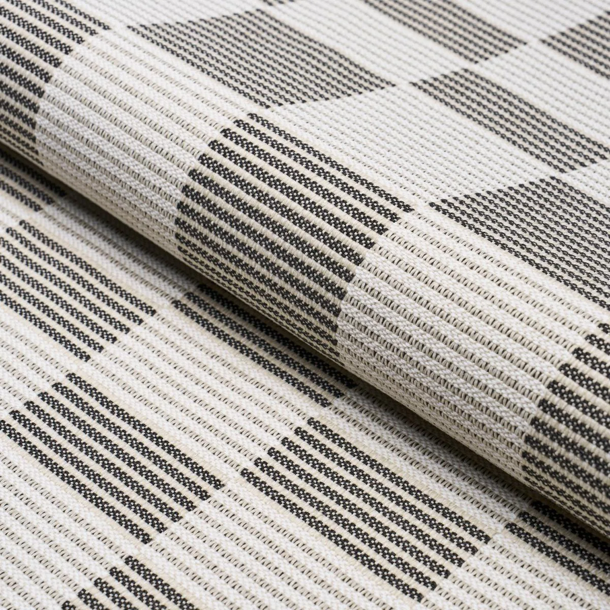 Schumacher 84281 Morro Indoor/Outdoor Graphite fabric swatch