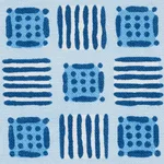 Schumacher 177863 Mottley Grid Cottage Blue fabric swatch