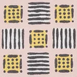 Schumacher 177861 Mottley Grid Pink Lemonade fabric swatch