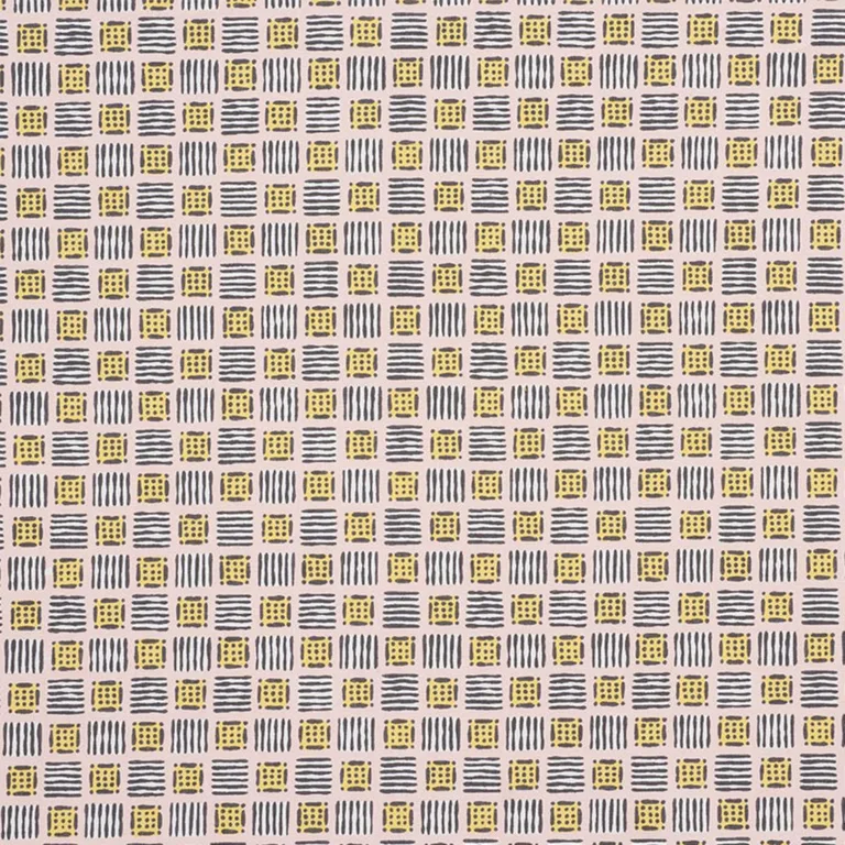 Schumacher 177861 Mottley Grid Pink Lemonade fabric swatch