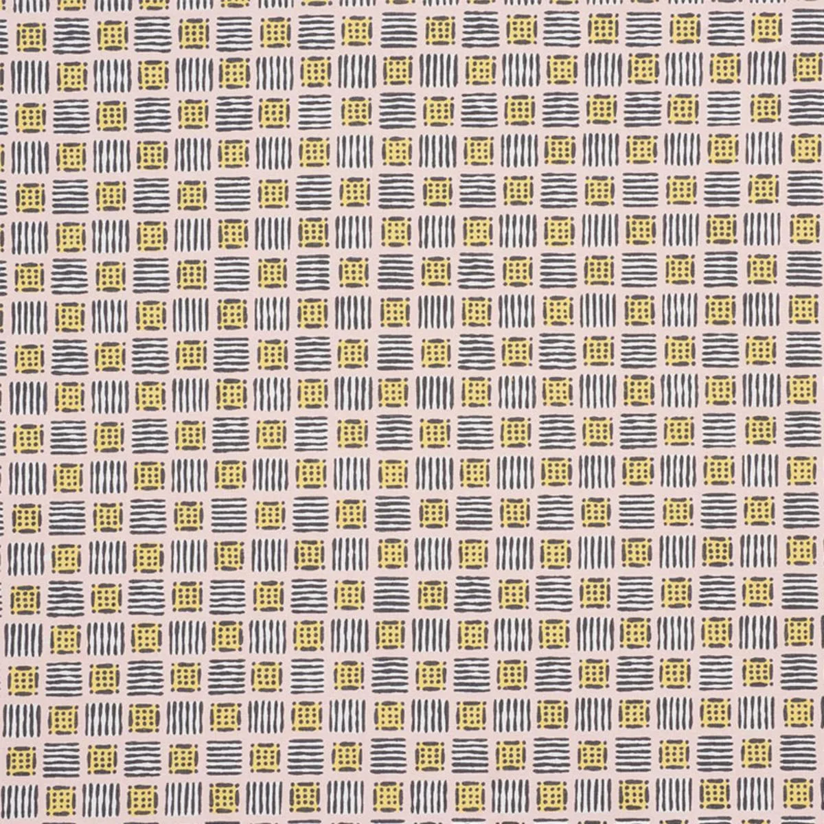 Schumacher 177861 Mottley Grid Pink Lemonade fabric swatch