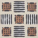 Schumacher 177860 Mottley Grid Wren fabric swatch