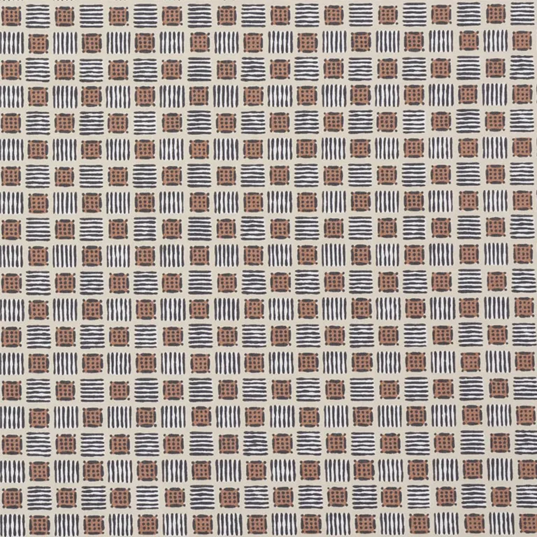 Schumacher 177860 Mottley Grid Wren fabric swatch