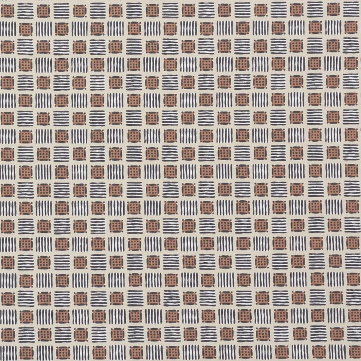 Schumacher 177860 Mottley Grid Wren fabric swatch