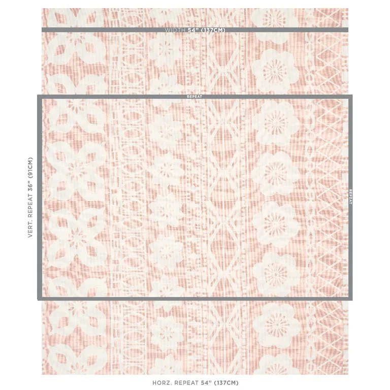 Schumacher 179871 Mrs. Howell Blush fabric swatch