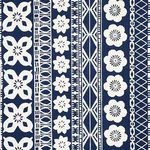 Schumacher 179872 Mrs. Howell Indigo fabric swatch