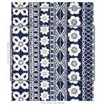 Schumacher 179872 Mrs. Howell Indigo fabric swatch