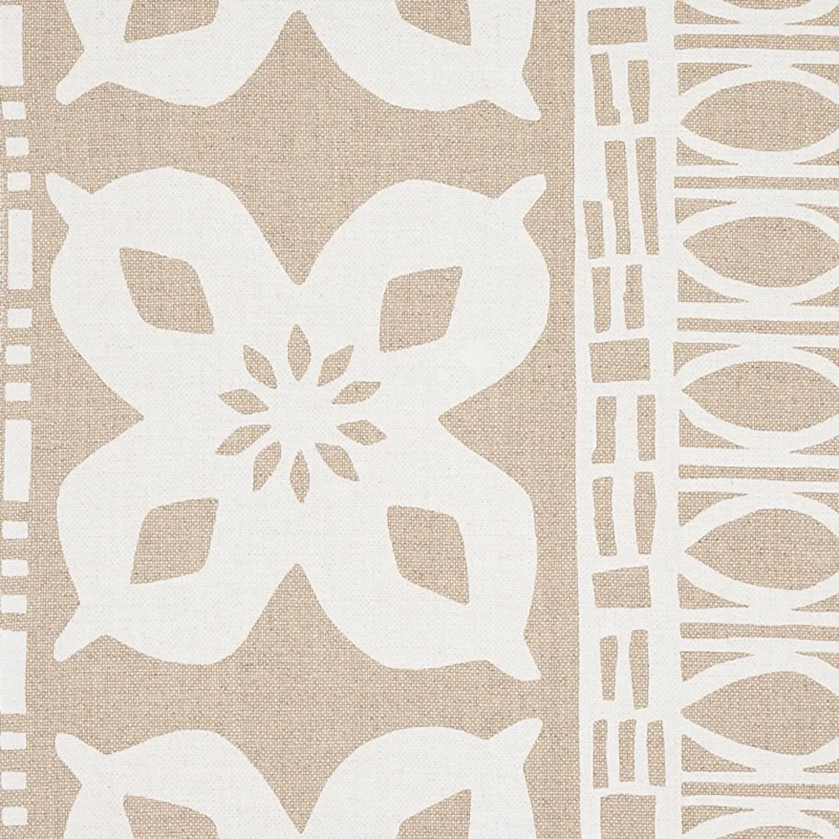 Schumacher 179870 Mrs. Howell Natural fabric swatch