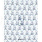 Schumacher 181781 Mughal Hand Block Print Sky Indigo fabric swatch