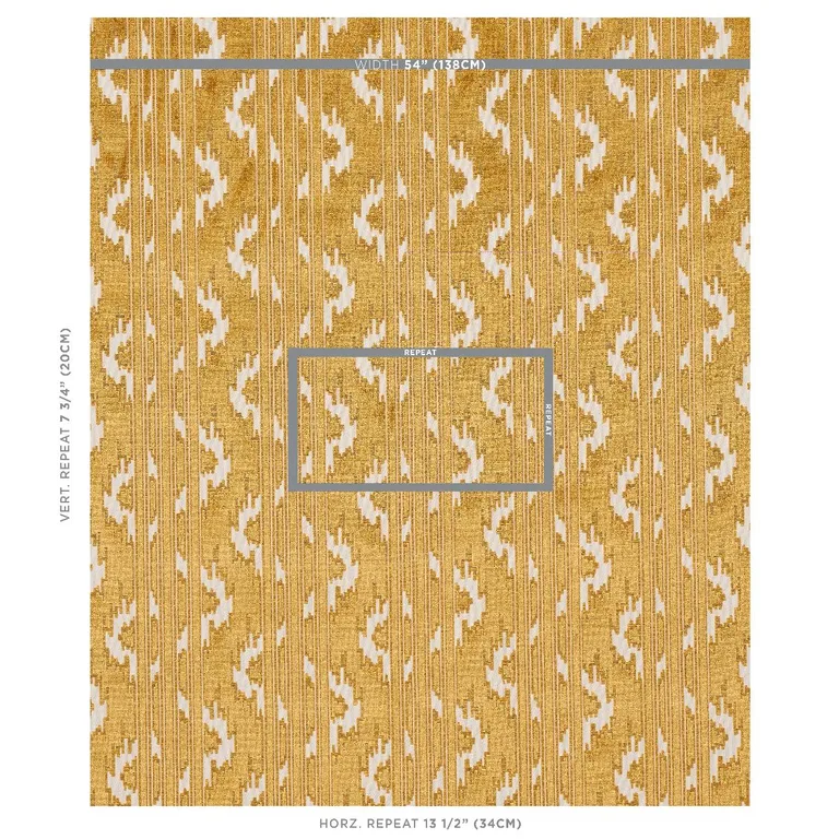 Schumacher 80321 Murat Velvet Gold fabric swatch