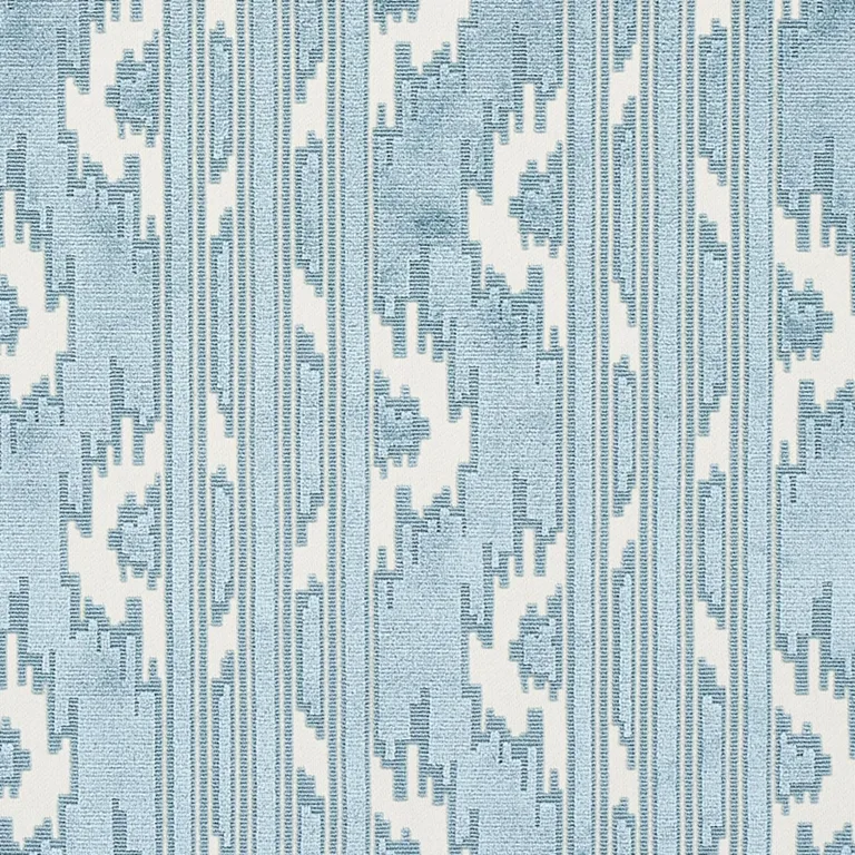 Schumacher 80320 Murat Velvet Sky fabric swatch