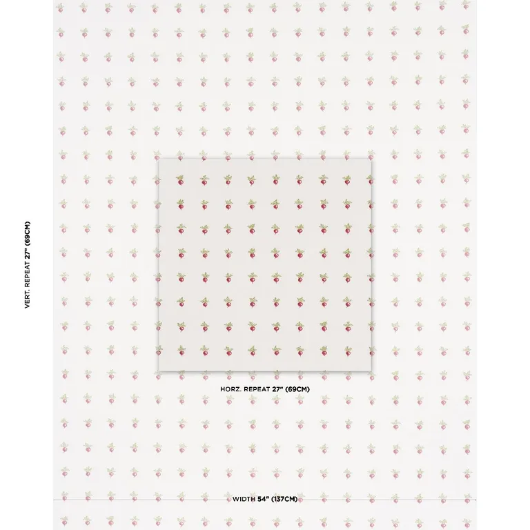 Schumacher 182500 My Little Radish Red fabric swatch