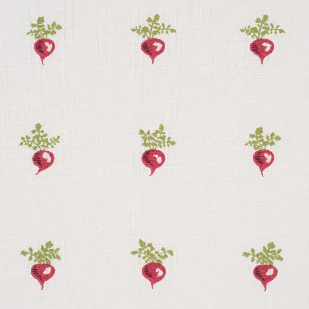Schumacher 182500 My Little Radish Red fabric swatch