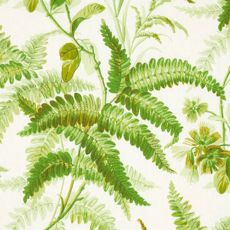 Schumacher 180100 Myers Fern Linen Tropical fabric swatch