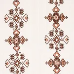 Schumacher 82071 Nadira Embroidery Cocoa fabric swatch