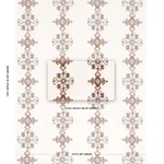Schumacher 82071 Nadira Embroidery Cocoa fabric swatch