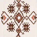Schumacher 82071 Nadira Embroidery Cocoa fabric swatch