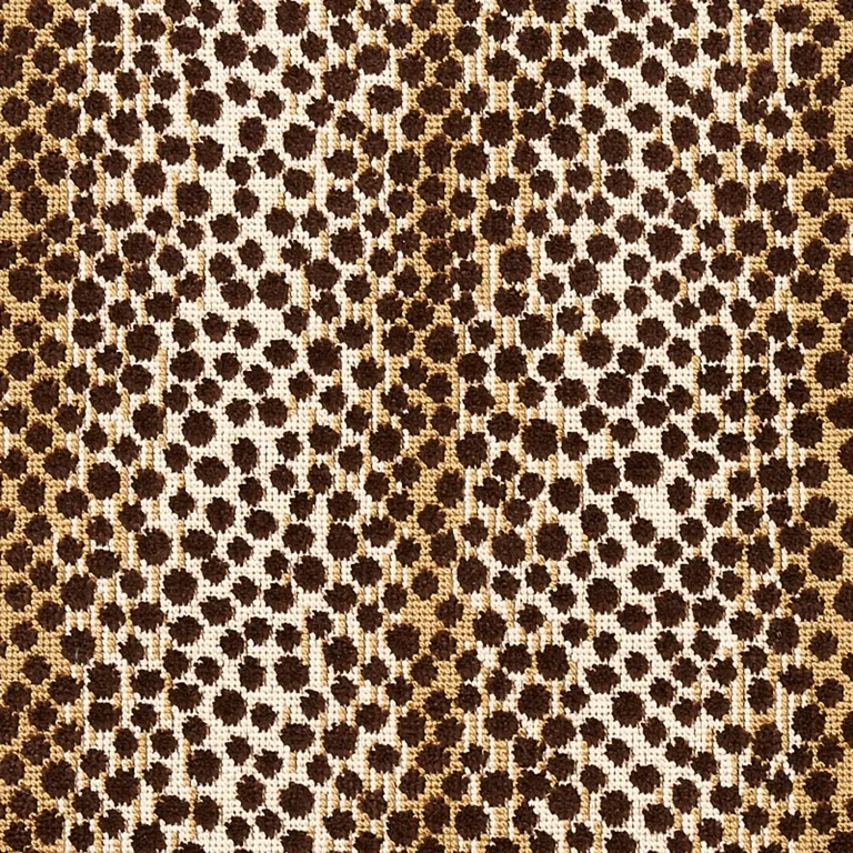 Schumacher 64735 Nakuru Linen Velvet Brown fabric swatch