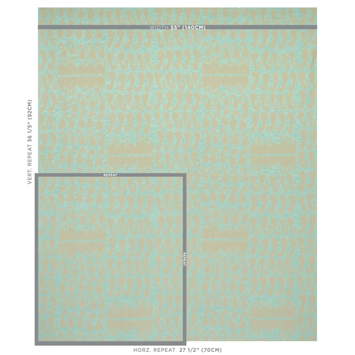 Schumacher 80381 Nallamala Fabric Ocean fabric swatch