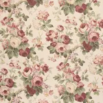 Schumacher 177205 Nancy Floral Bordeaux fabric swatch