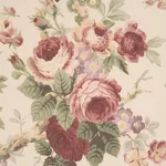 Schumacher 177205 Nancy Floral Bordeaux fabric swatch