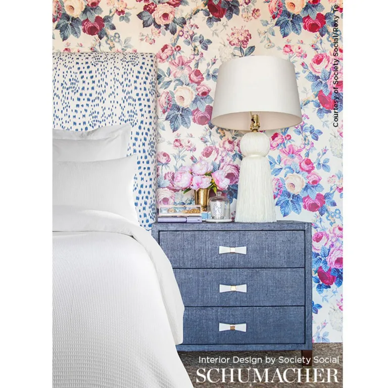 Schumacher 177202 Nancy Floral Hamish fabric swatch