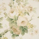 Schumacher 177206 Nancy Floral Ivory fabric swatch