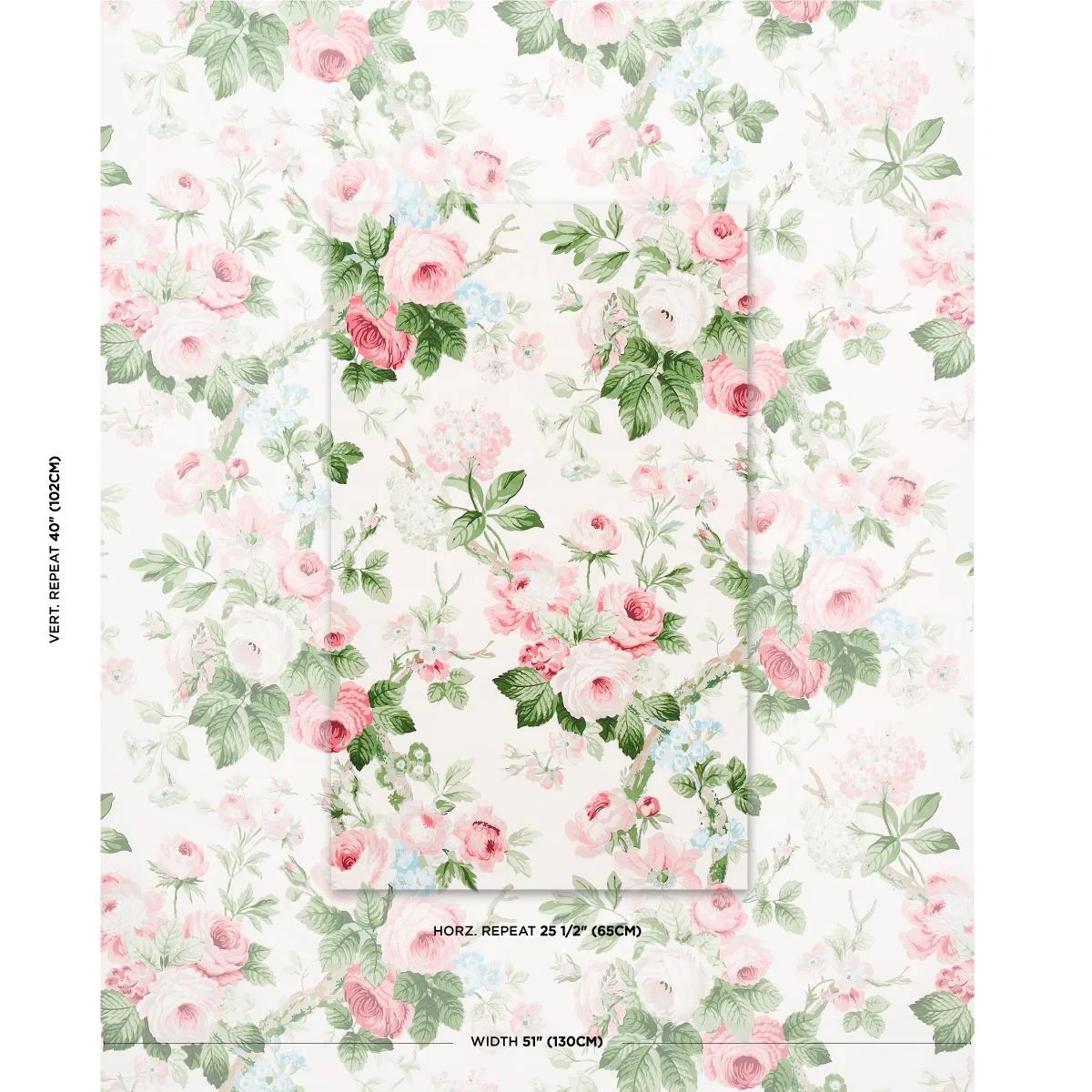Schumacher 177203 Nancy Floral Petal fabric swatch