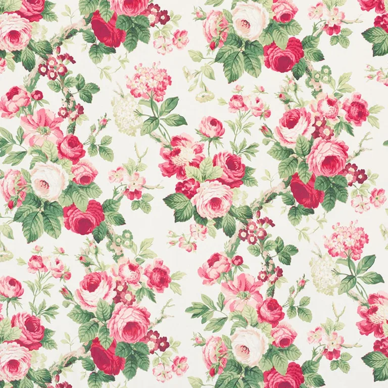Schumacher 177200 Nancy Floral Rose fabric swatch