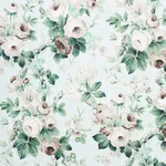 Schumacher 177204 Nancy Floral Seafoam fabric swatch