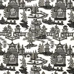 Schumacher 174433 Nanjing Smoke fabric swatch