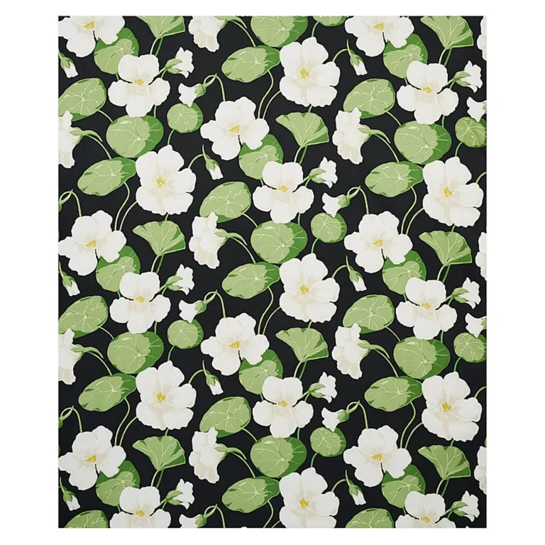 Schumacher 179490 Nasturtium Noir fabric swatch