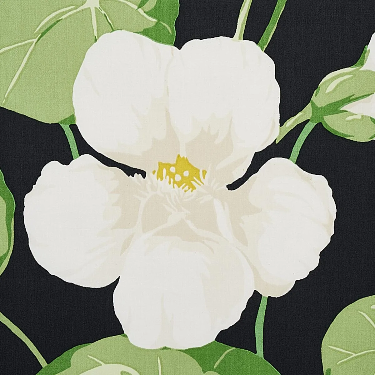 Schumacher 179490 Nasturtium Noir fabric swatch