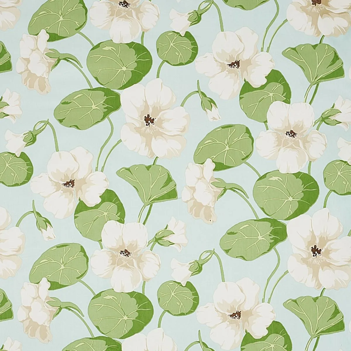 Schumacher 179491 Nasturtium Sky fabric swatch