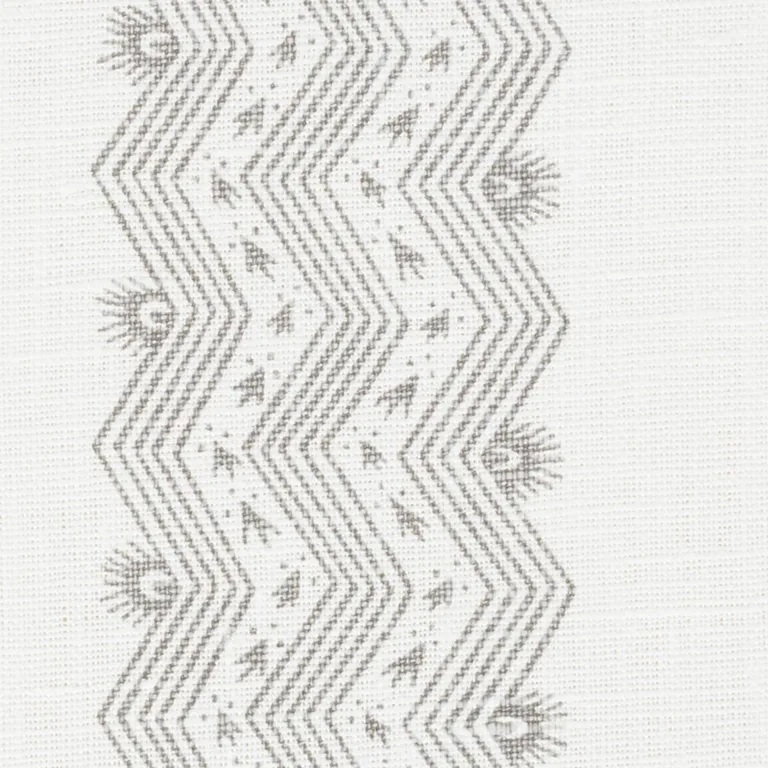 Schumacher 177701 Nauset Stripe Grey fabric swatch