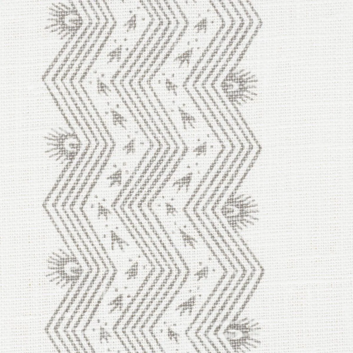 Schumacher 177701 Nauset Stripe Grey fabric swatch