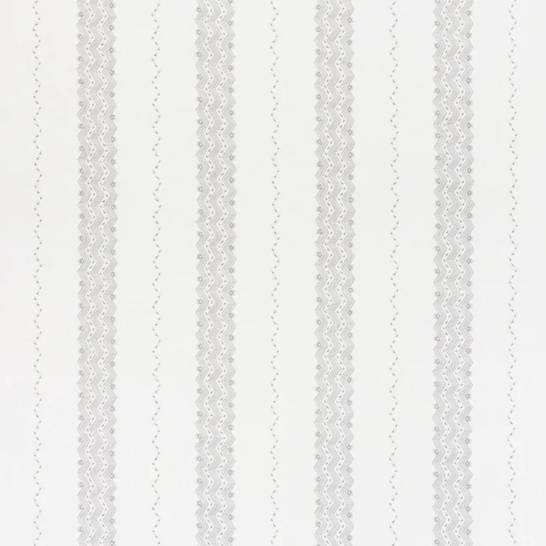 Schumacher 177701 Nauset Stripe Grey fabric swatch