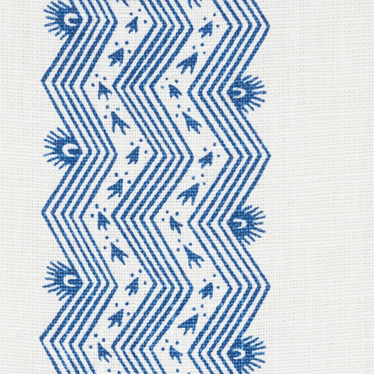 Schumacher 177700 Nauset Stripe Indigo fabric swatch