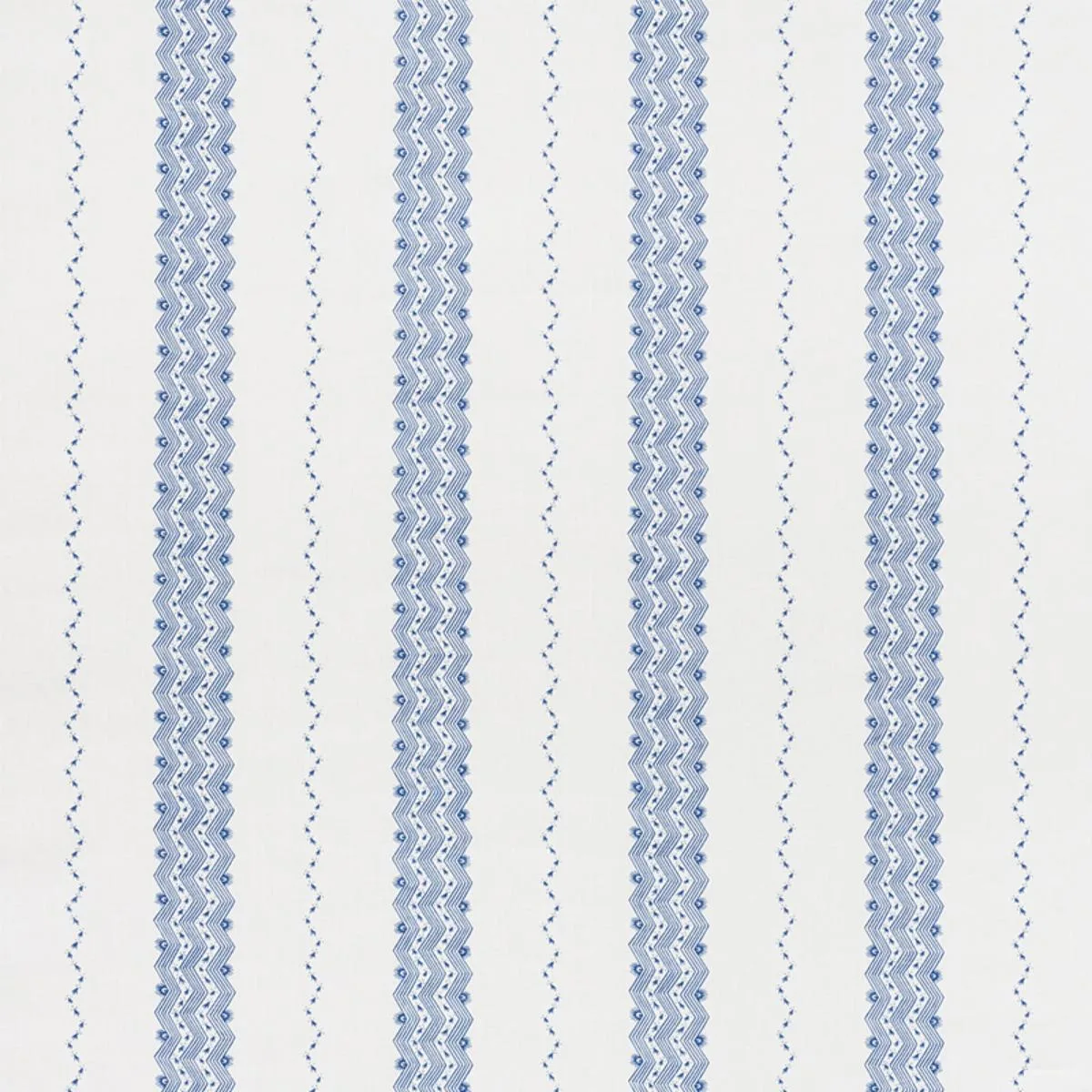 Schumacher 177700 Nauset Stripe Indigo fabric swatch