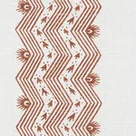 Schumacher 177703 Nauset Stripe Sienna fabric swatch