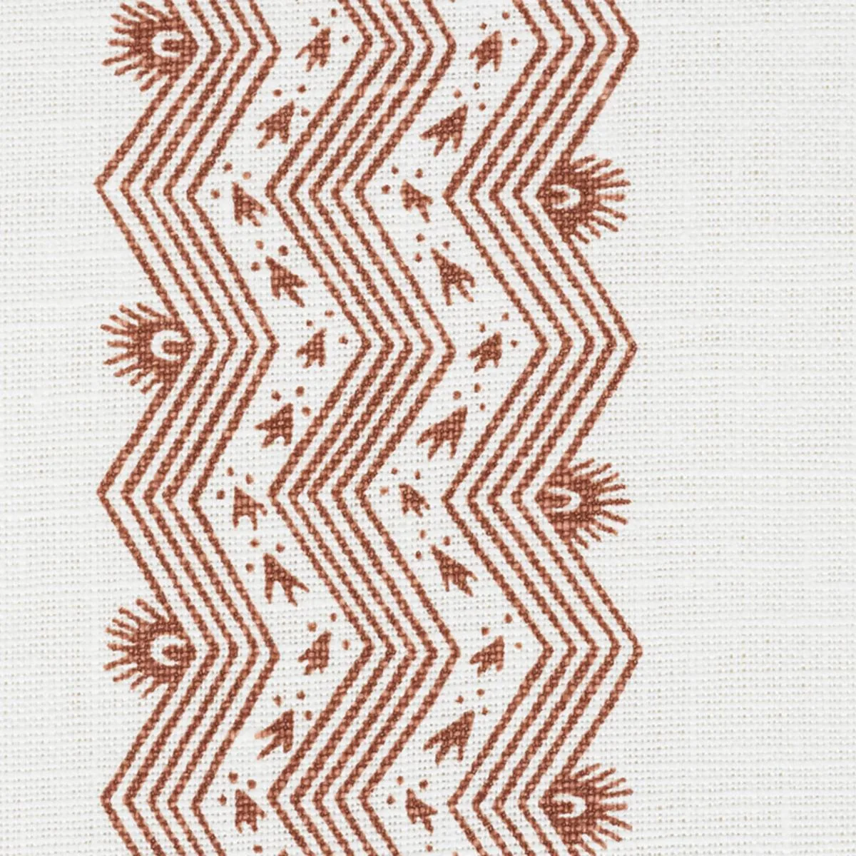 Schumacher 177703 Nauset Stripe Sienna fabric swatch