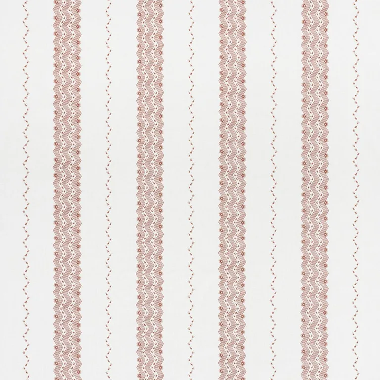 Schumacher 177703 Nauset Stripe Sienna fabric swatch
