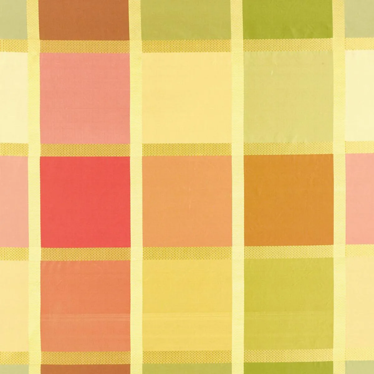 Schumacher 62853 Navsari Silk Plaid Azalea fabric swatch