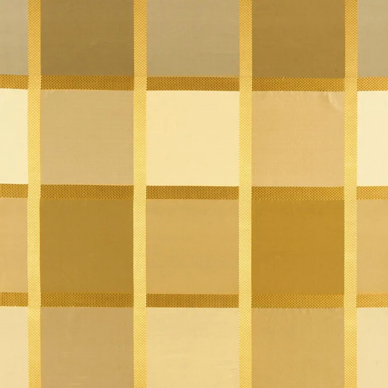 Schumacher 62851 Navsari Silk Plaid Creme Caramel fabric swatch