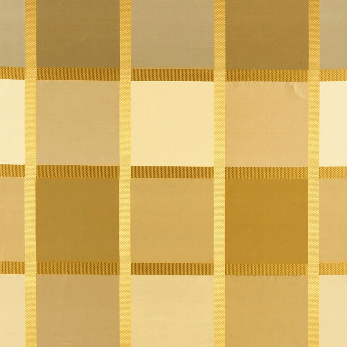 Schumacher 62851 Navsari Silk Plaid Creme Caramel fabric swatch