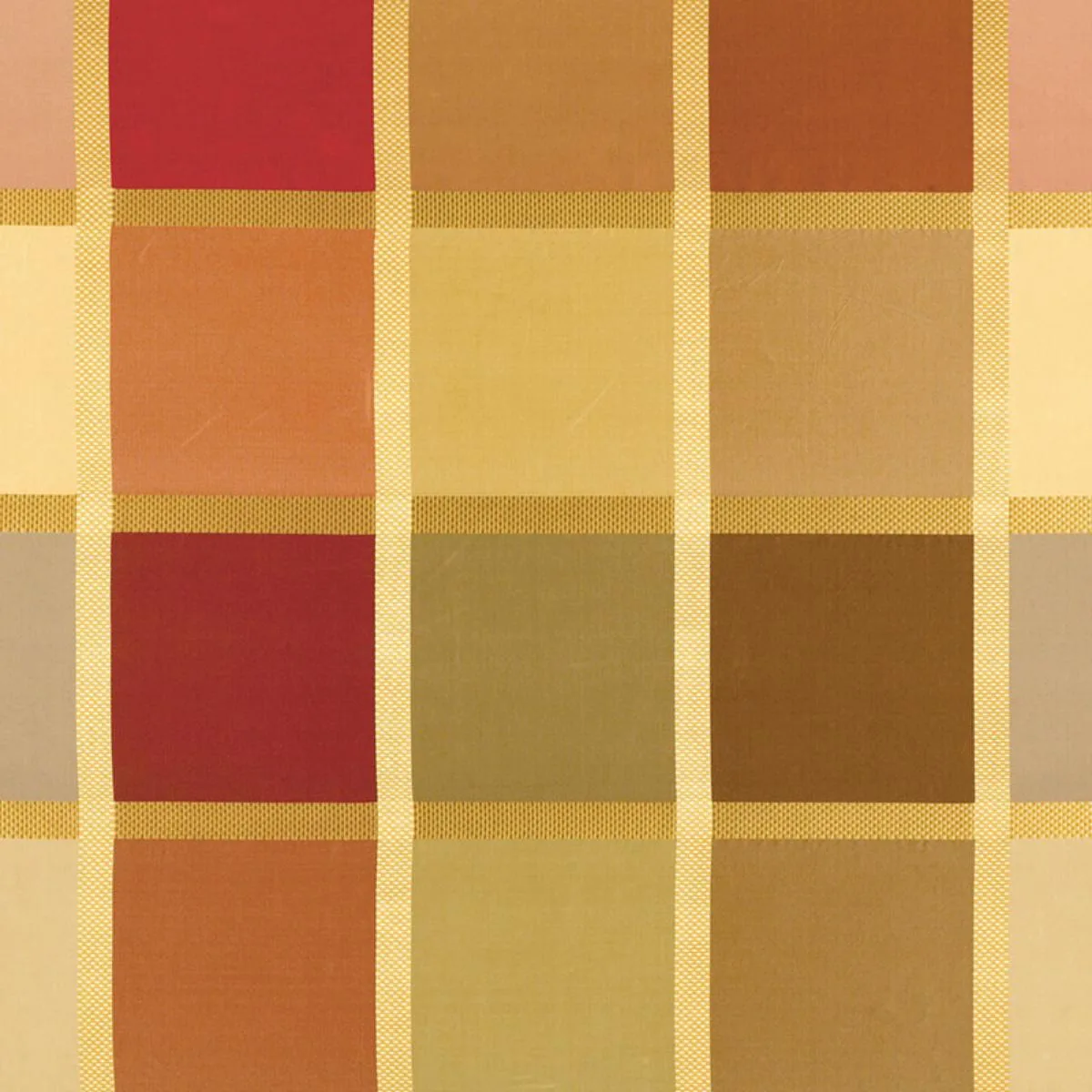 Schumacher 62852 Navsari Silk Plaid Currant fabric swatch