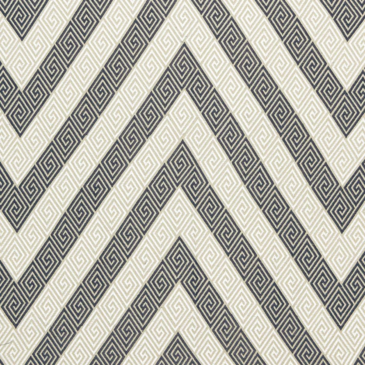 Schumacher 65792 Nebaha Embroidery Charcoal fabric swatch