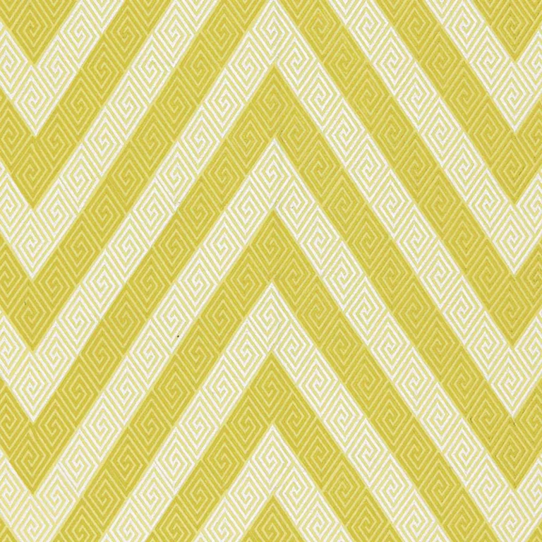 Schumacher 65790 Nebaha Embroidery Citron fabric swatch